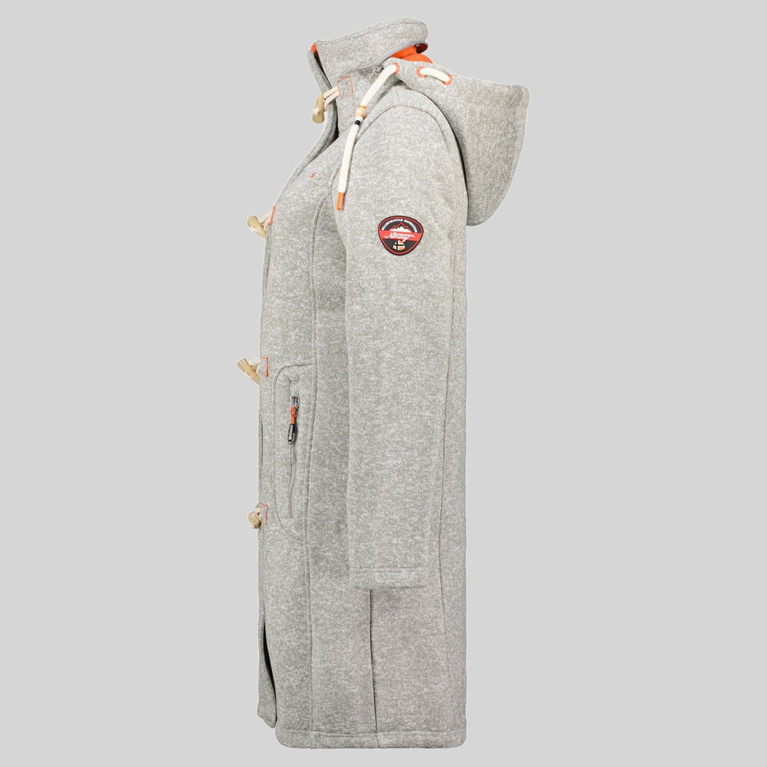 geographical-norway-tantastique-fleecejacke-damen-grau-kapuze image 4
