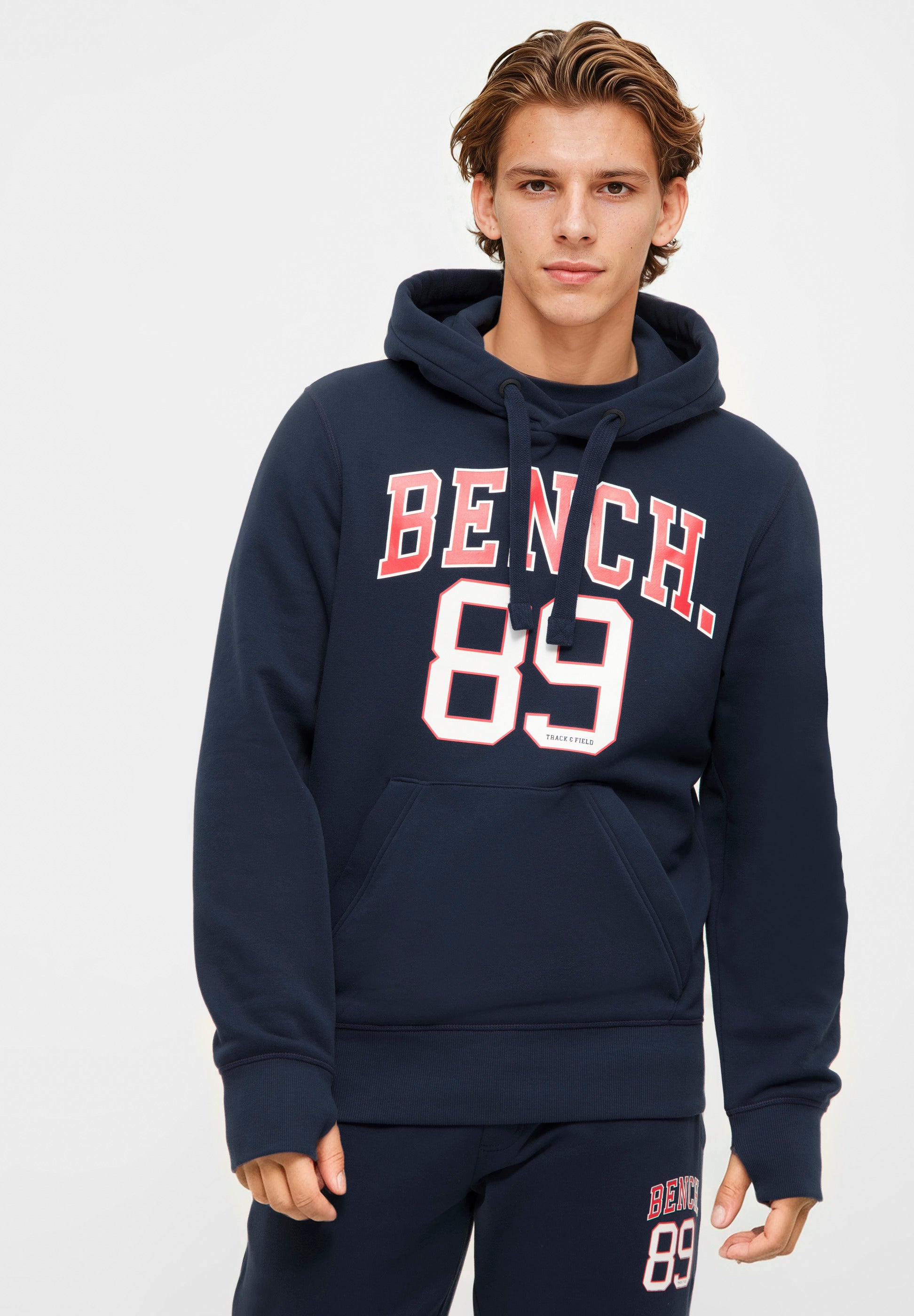 bench-hulner-hoodie-herren-navy-frontprint-baumwolle image 2