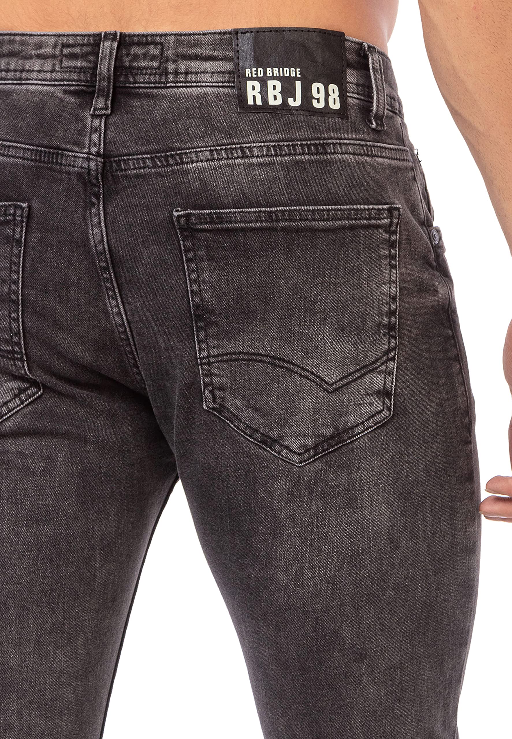 redbridge-jeans-herren-denim-used-look-schwarz image 7