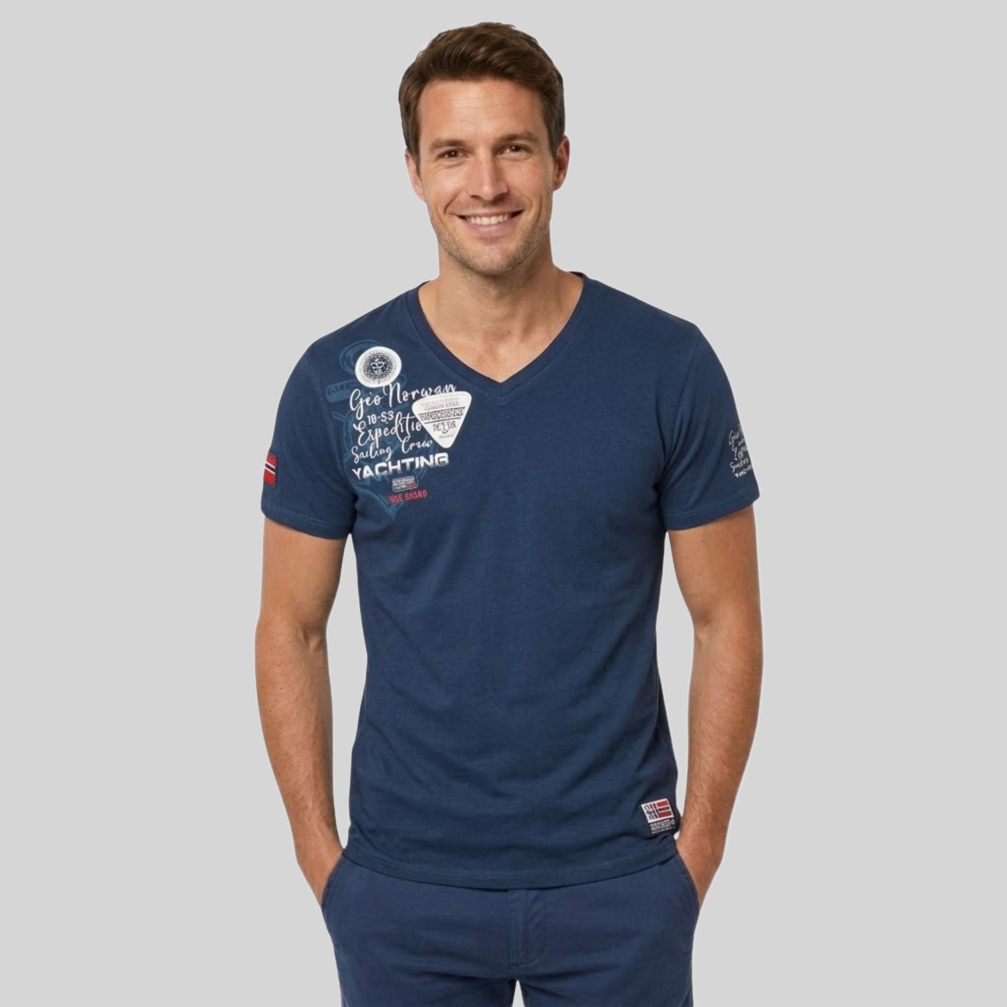 geographical-norway-jademora-herren-t-shirt-wei-v-ausschnitt image 7