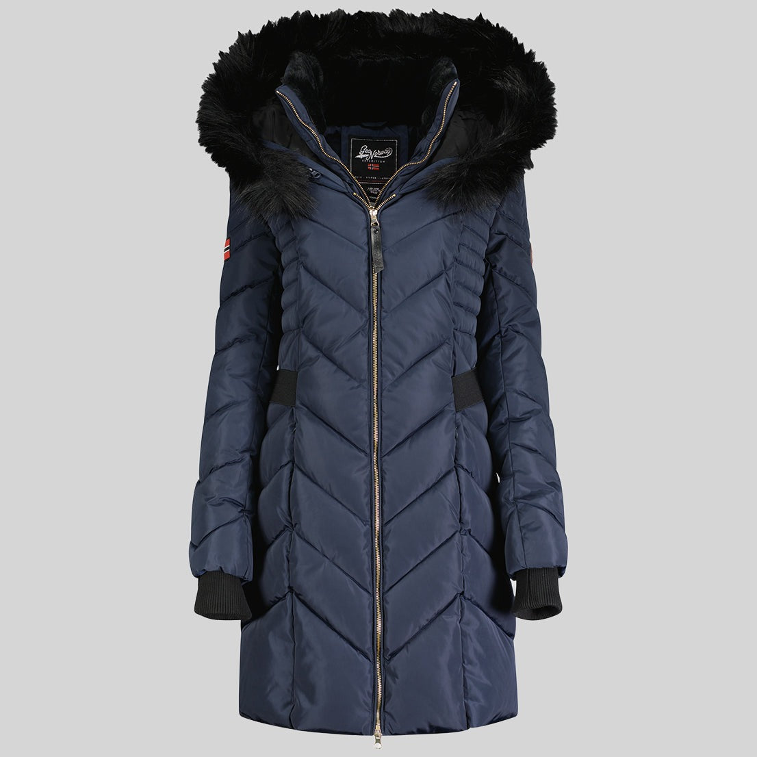geographical-norway-dolrie-parka-damen-marine-lang-fell image 1