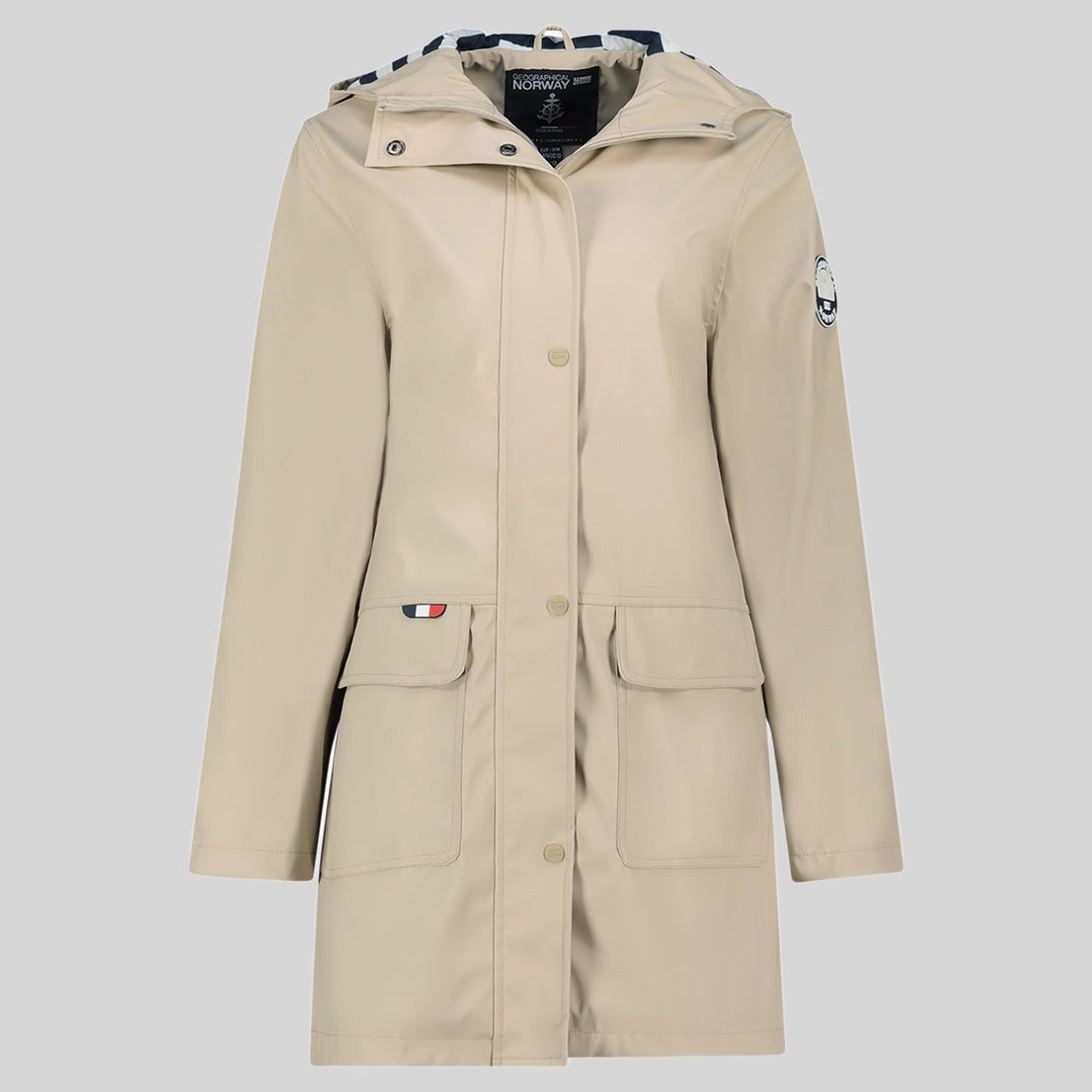 geographical-norway-curieuse-damen-regenjacke-beige-mit-kapuze image 7