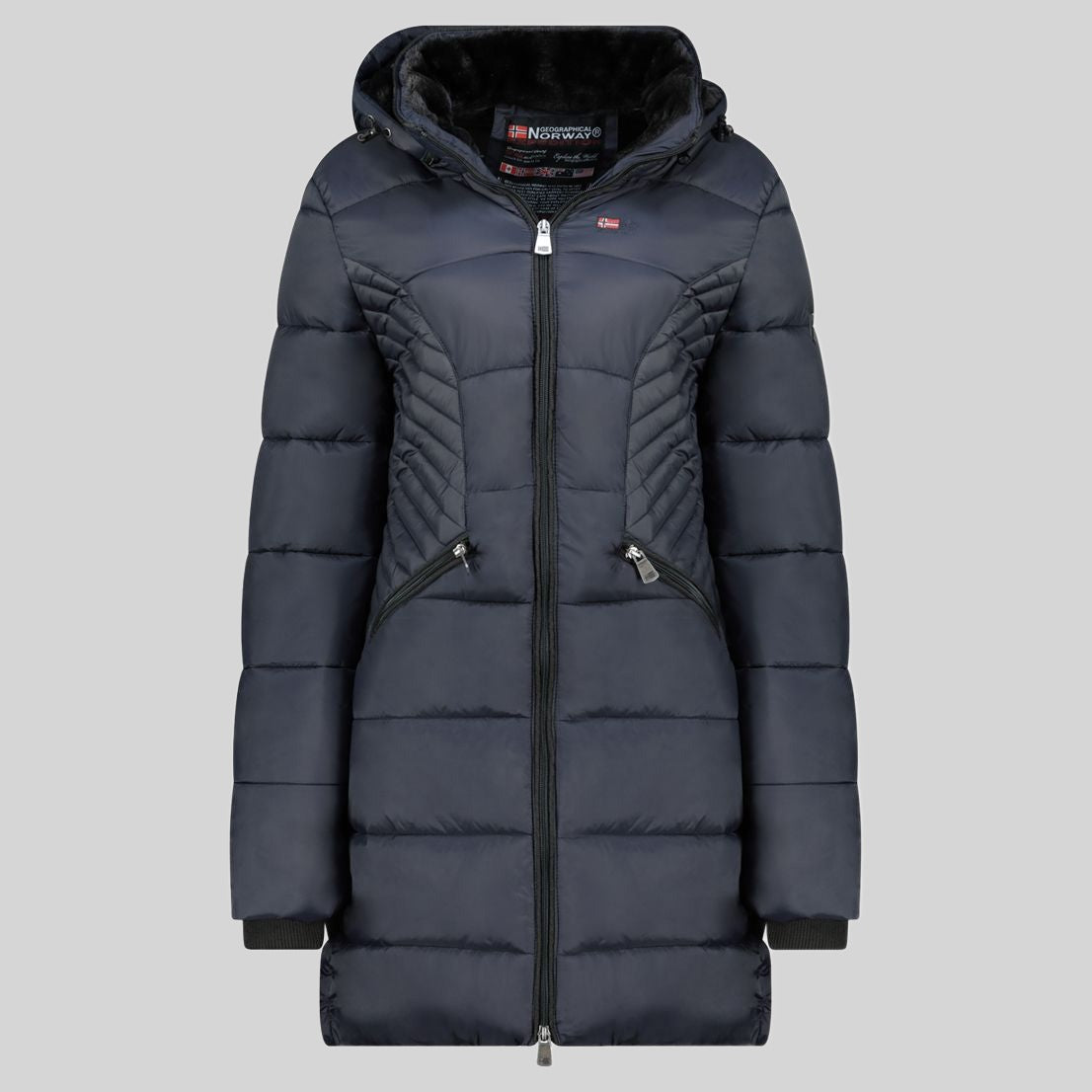 geographical-norway-bee-damen-steppjacke-marine-mit-kapuze image 3