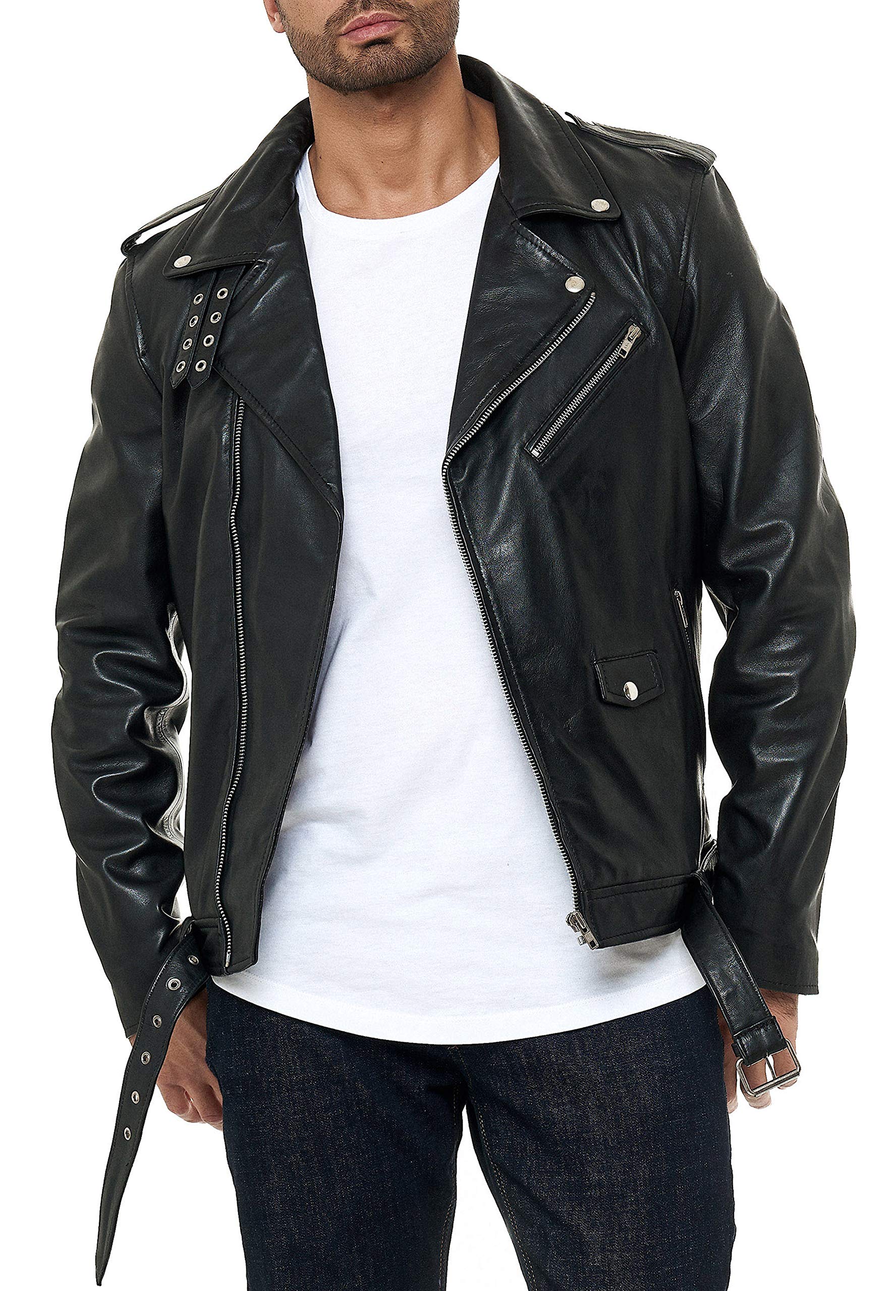 redbridge-bikerjacke-herren-echtleder-schwarz-gr-xl image 7