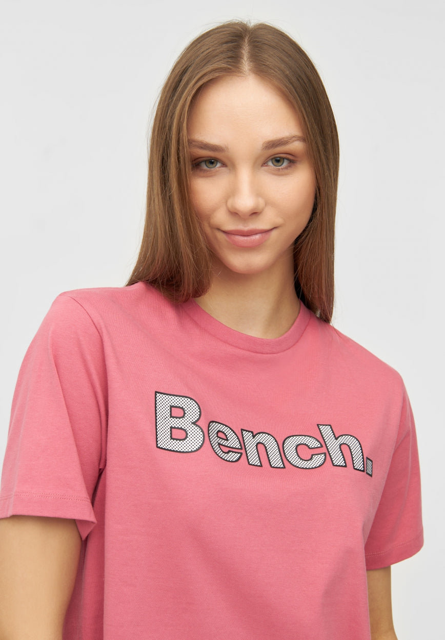 bench-kay-damen-t-shirt-cropped-brightrose-aus-baumwolle image 4