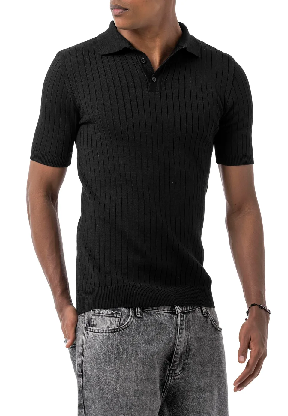 redbridge-poloshirts-tarz-cool-strick-polo-xl-schwarz-kurzarm image 1