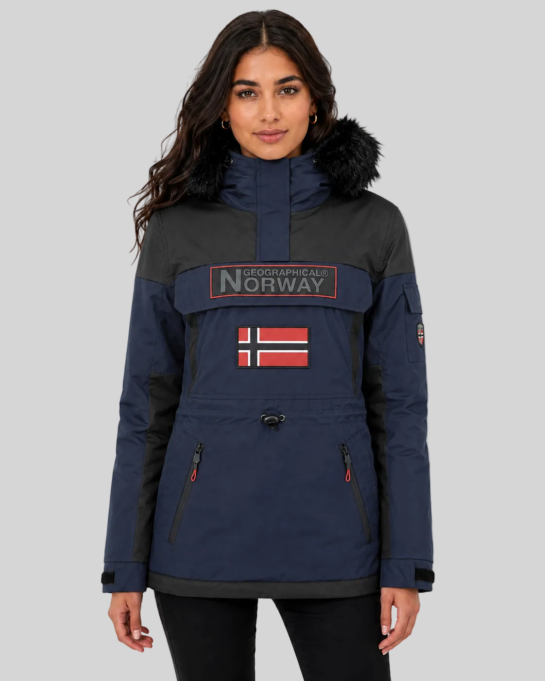 geographical-norway-bruna-bergangsjacke-damen-marine-m-kapuze image 6