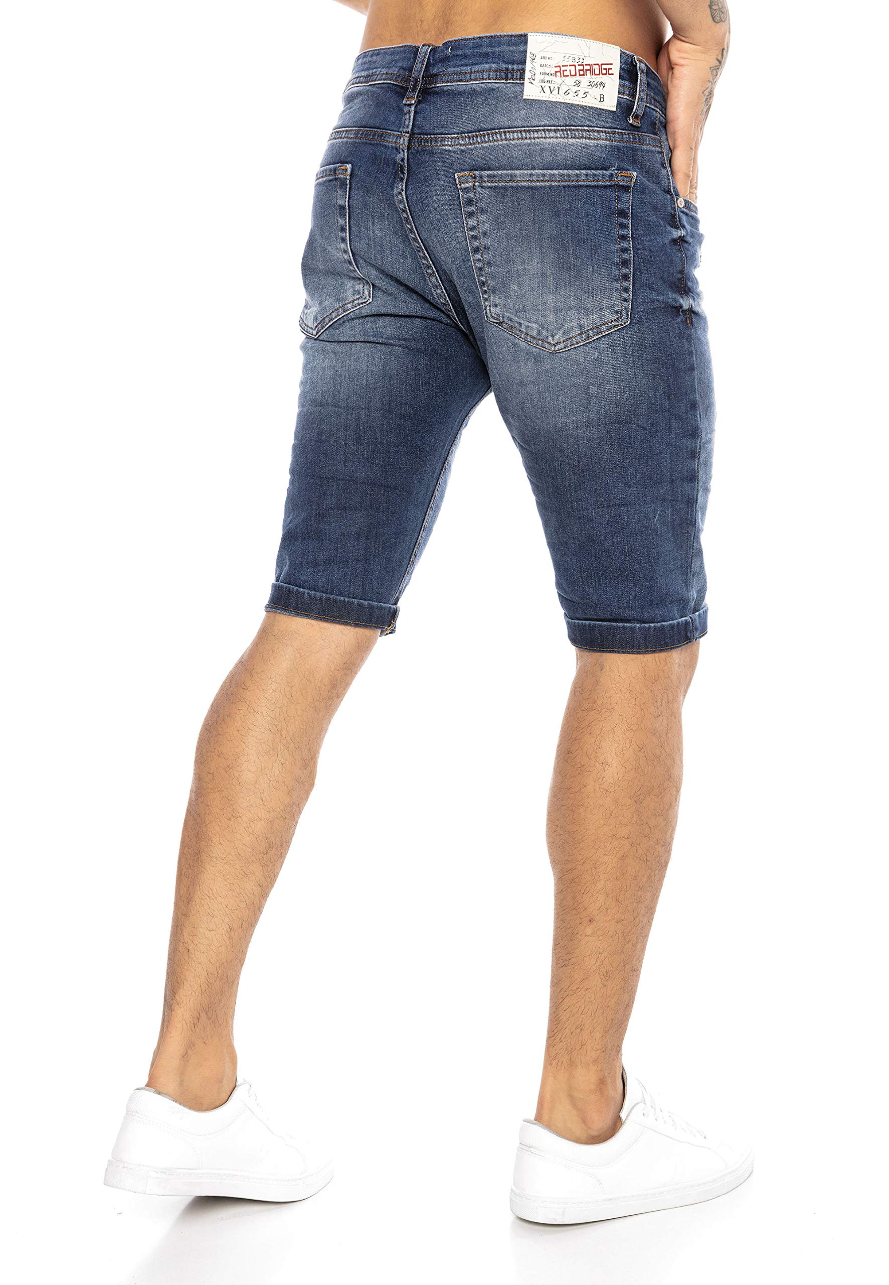 redbridge-shorts-jeans-shorts-denim-blau-28w-destroyed image 4