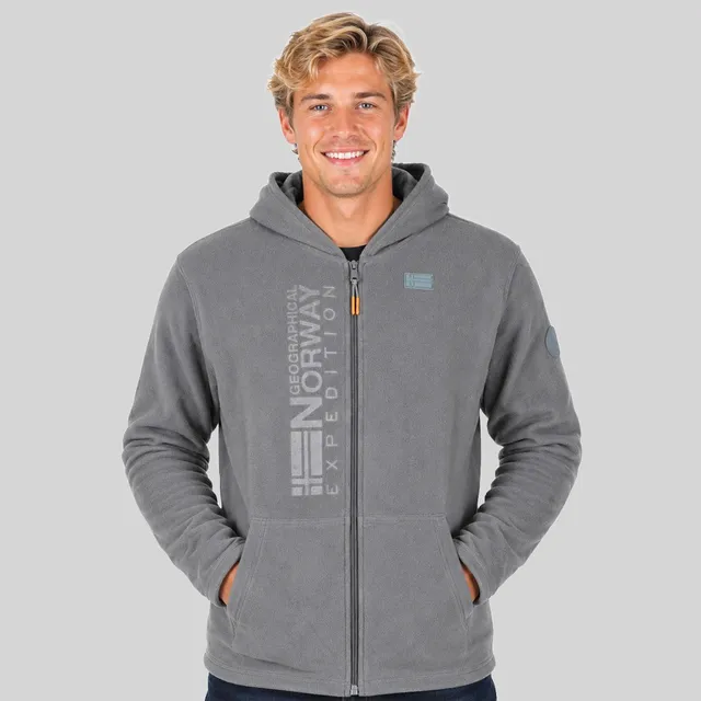 geographical-norway-ulton-fz-herren-fleecejacke-schwarz-kapuze image 1