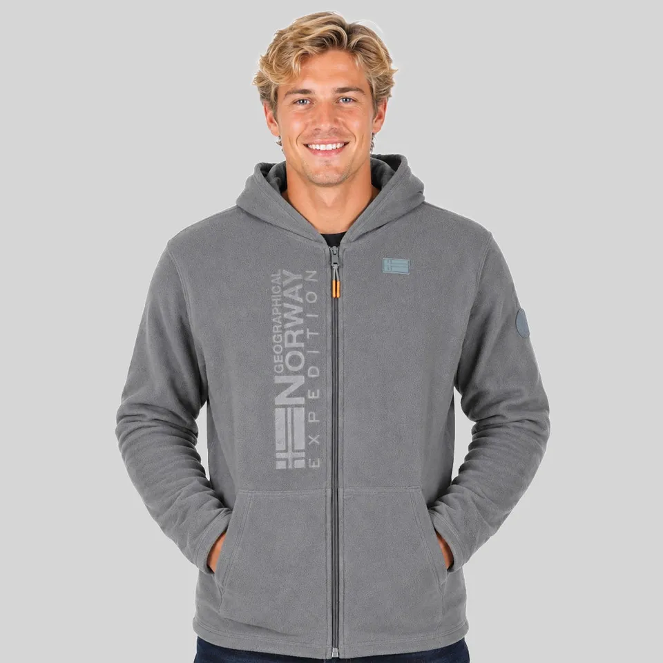 geographical-norway-ulton-fz-herren-fleecejacke-schwarz-kapuze image 1