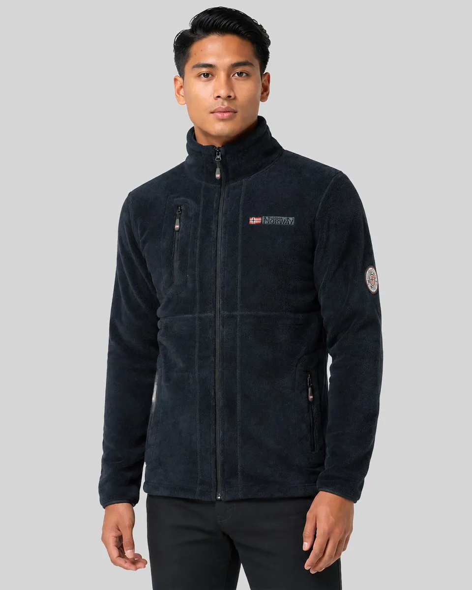geographical-norway-upload-fleecejacke-herren-schwarz-rei-verschluss image 1