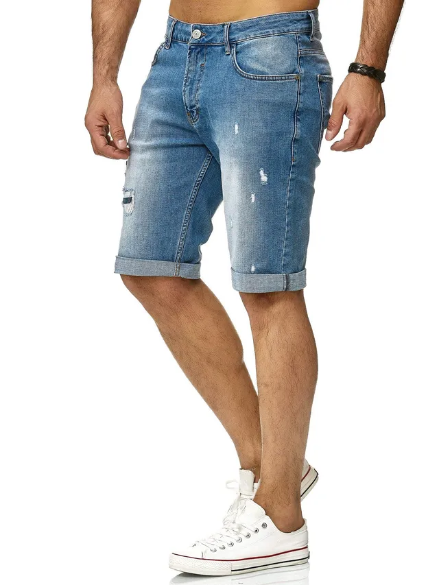 redbridge-shorts-jeansshorts-blau-w29-destroyed image 1