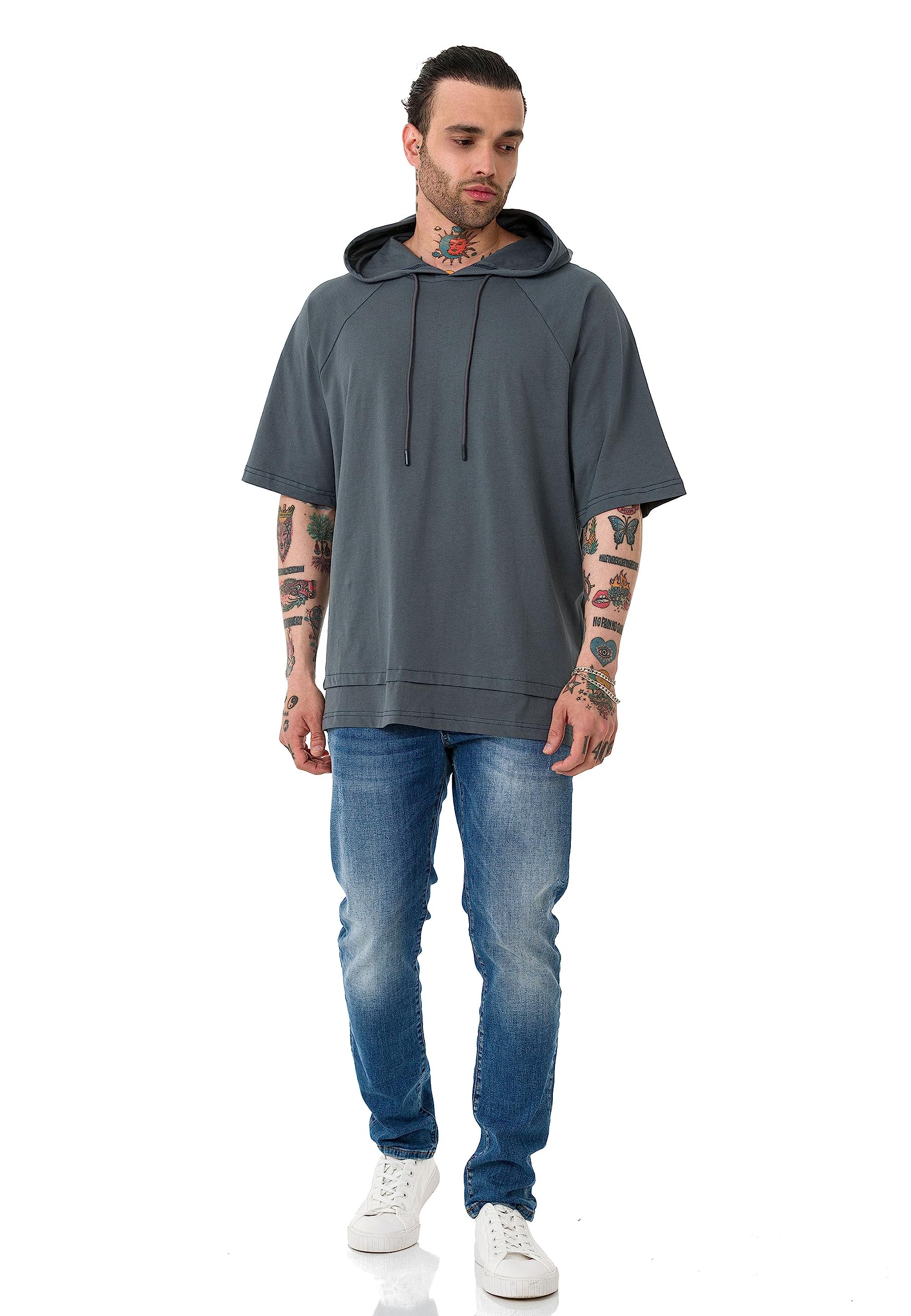 redbridge-t-shirts-m1373-t-shirt-herren-wei-oversized-baumwolle image 7