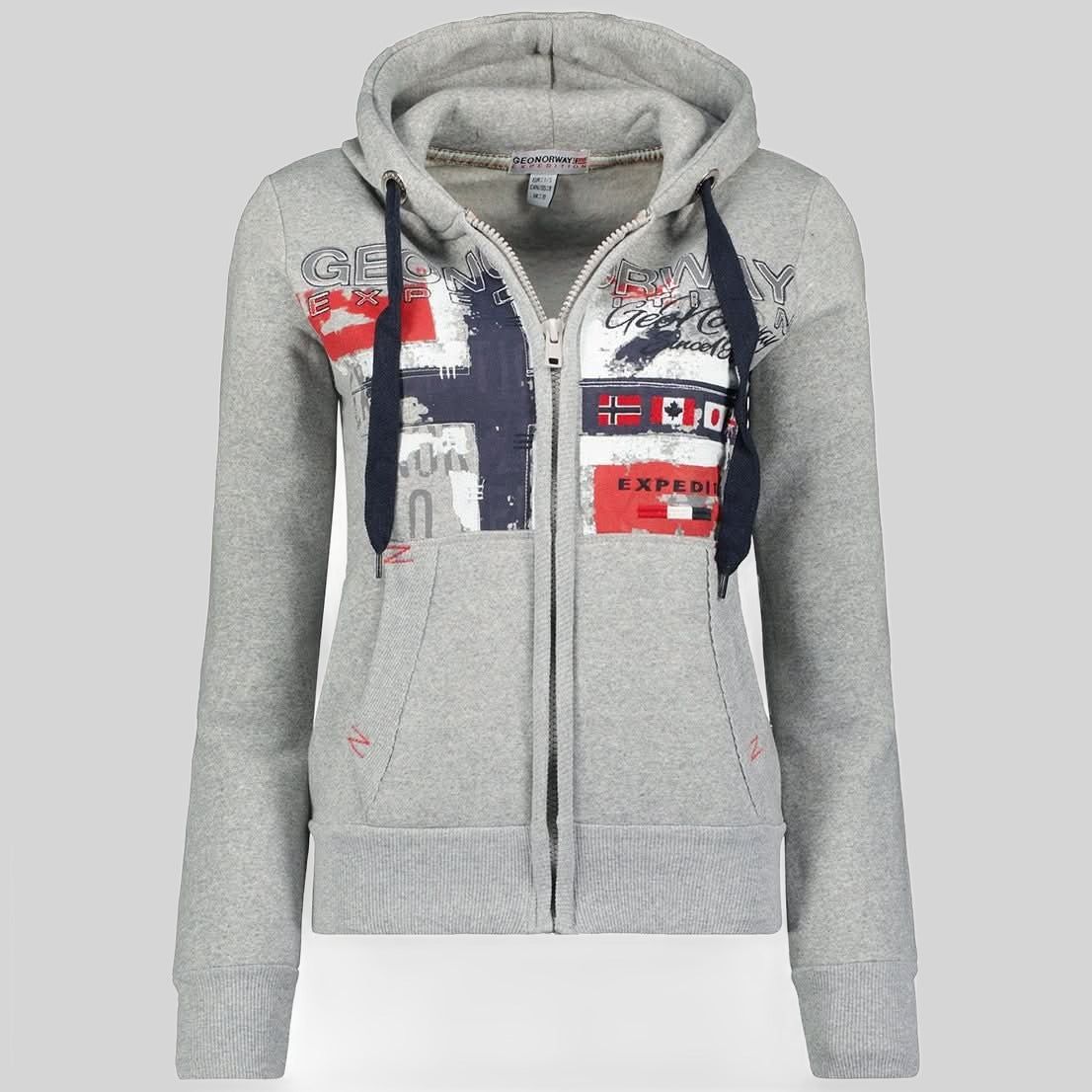 geographical-norway-getchup-damen-hoodie-taupe-mit-k-ngurutasche image 8