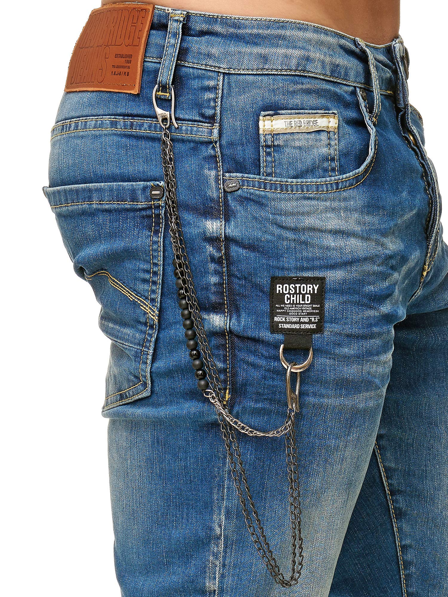 redbridge-shorts-jeans-short-denim-herren-blau-w29-used-look image 2