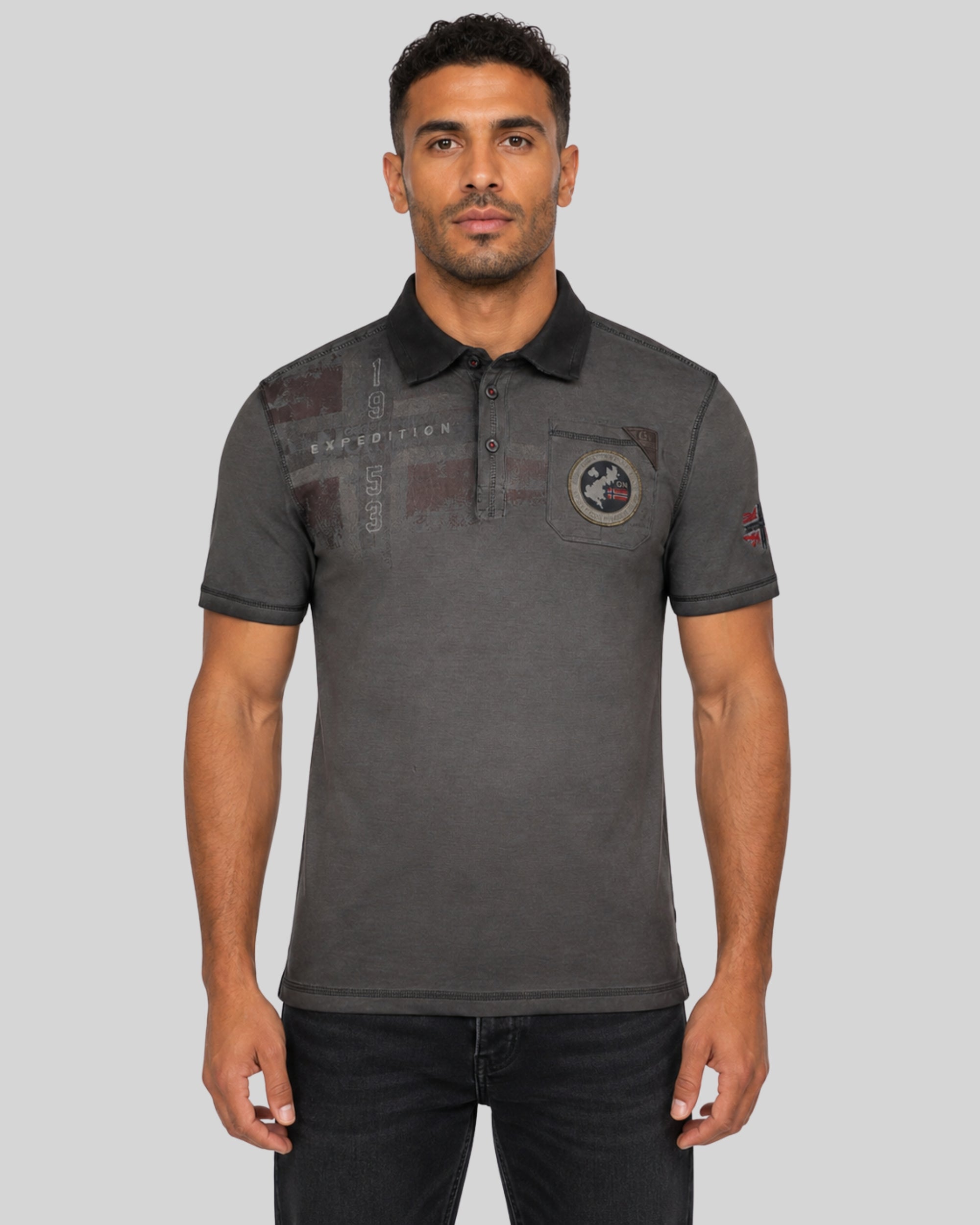 geographical-norway-kimac-herren-polo-schwarz-baumwolle image 1
