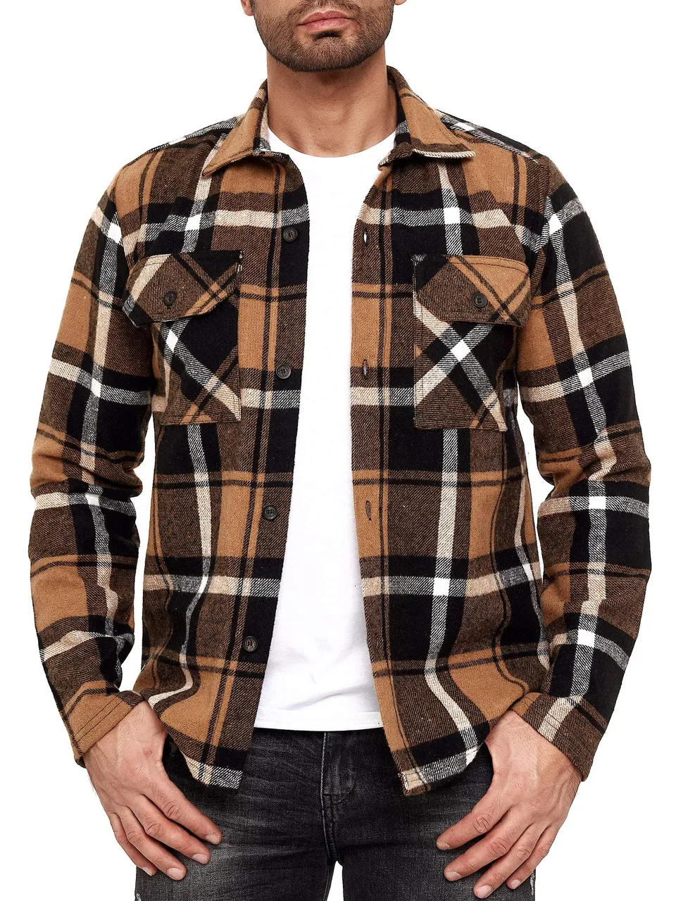 redbridge-holzf-llerhemd-herren-kariert-regular-fit-baumwolle image 1