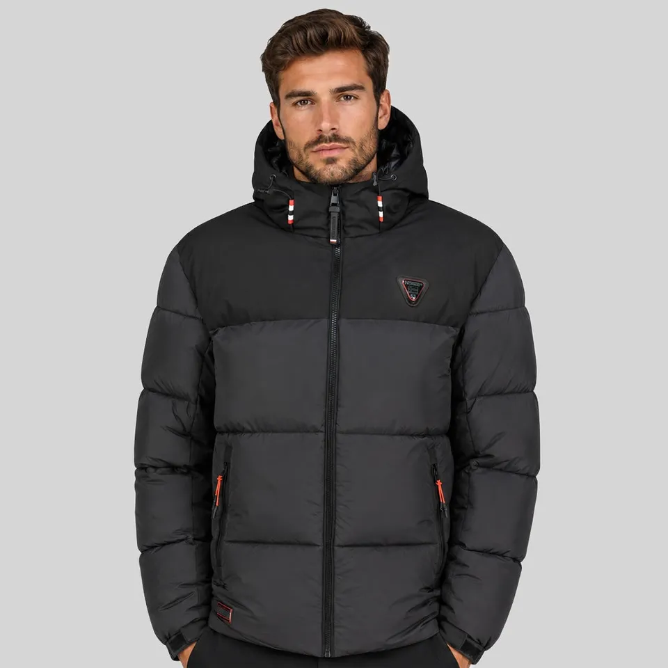 geographical-norway-bim-herren-steppjacke-schwarz-mit-kapuze image 1