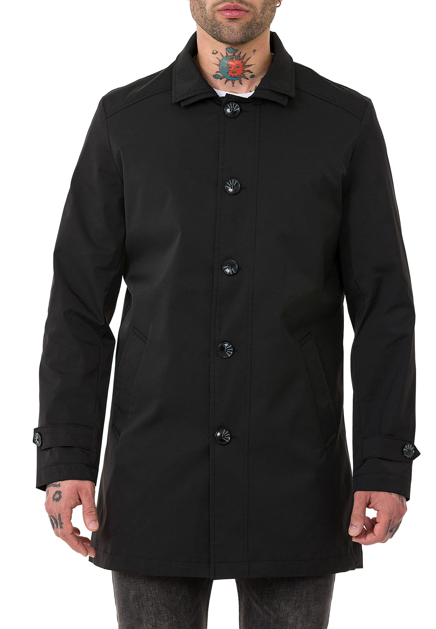 redbridge-trenchcoat-mantel-beige-baumwollmix-herren image 5
