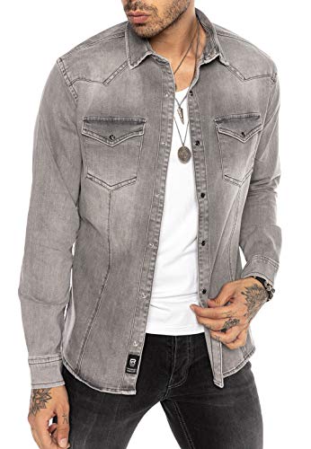 redbridge-jeanshemd-herren-langarm-blau-premium-denim-regular image 7