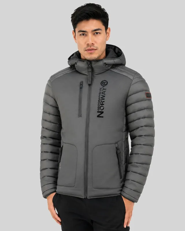 geographical-norway-briwood-herren-steppjacke-schwarz-mit-kapuze image 1