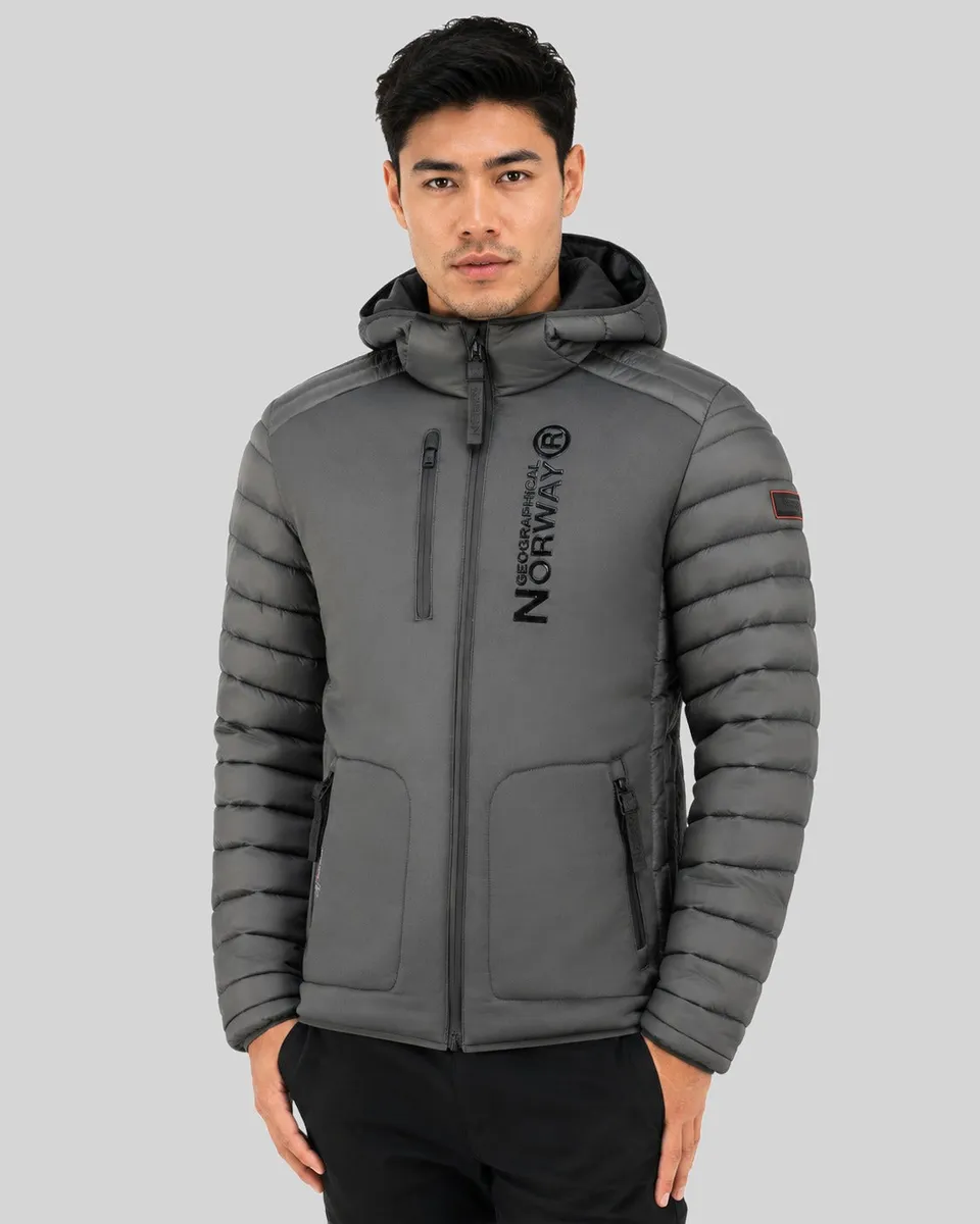 geographical-norway-briwood-herren-steppjacke-schwarz-mit-kapuze image 1