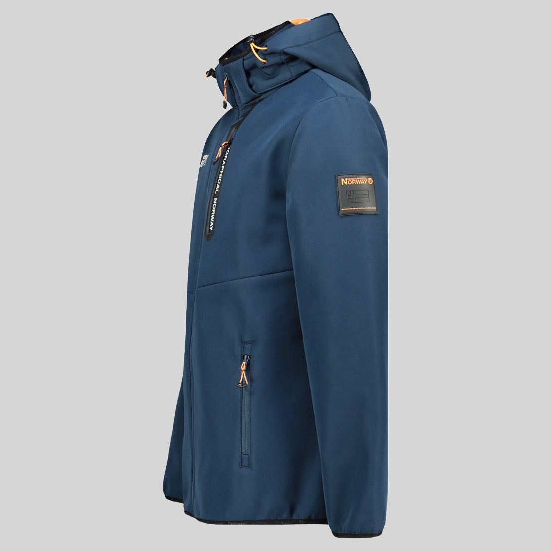 geographical-norway-toxique-herren-softshelljacke-marine-orange-kapuze image 4