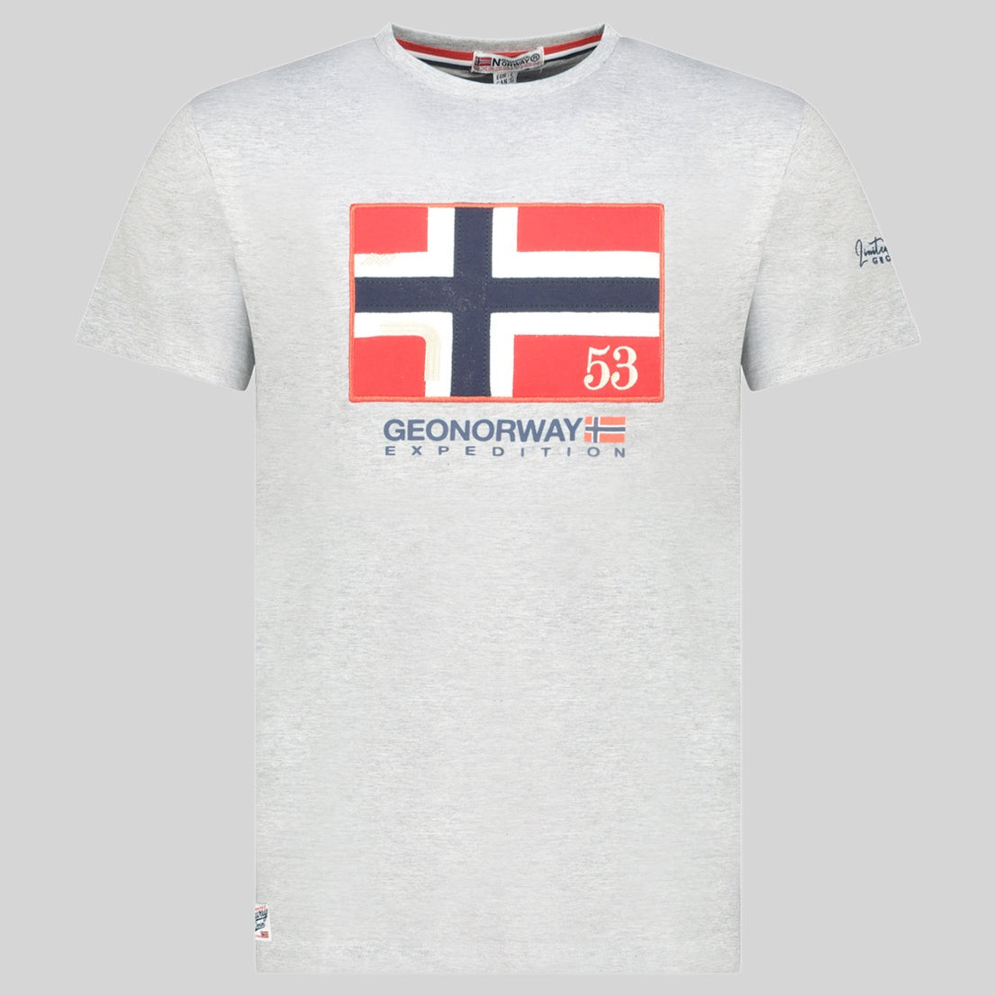 geographical-norway-j-newflag-t-shirt-herren-kaki-rundhals image 8