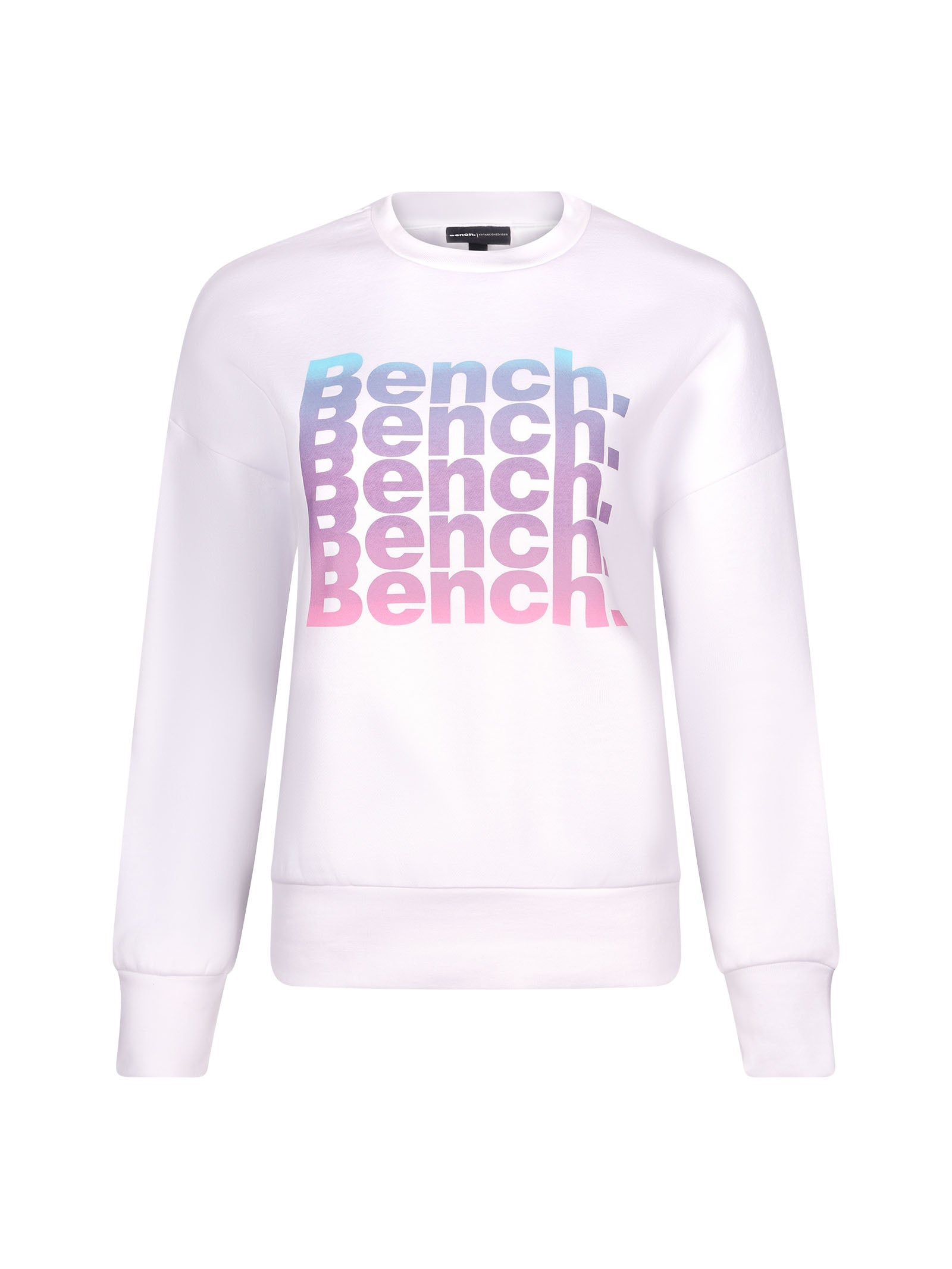 bench-olline-sweatshirt-damen-white-logo-baumwollmix image 1