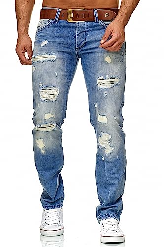 redbridge-rb-157-jeans-herren-regular-fit-used-look-mit-rissen-blau image 7