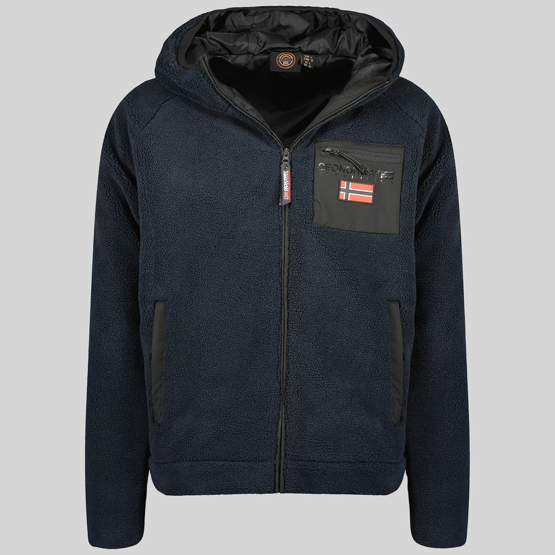 geographical-norway-udaf-herren-fleecejacke-schwarz-mit-kapuze image 8