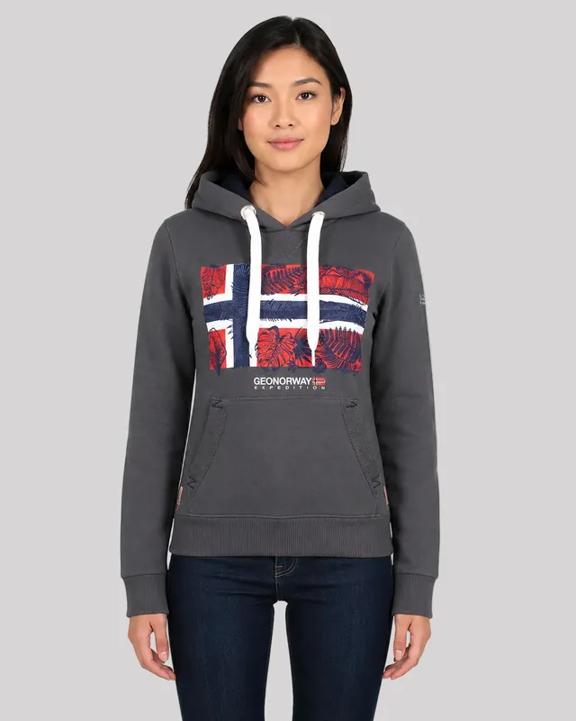 geographical-norway-gpalm-damen-sweatshirt-mit-kapuze-grau image 1