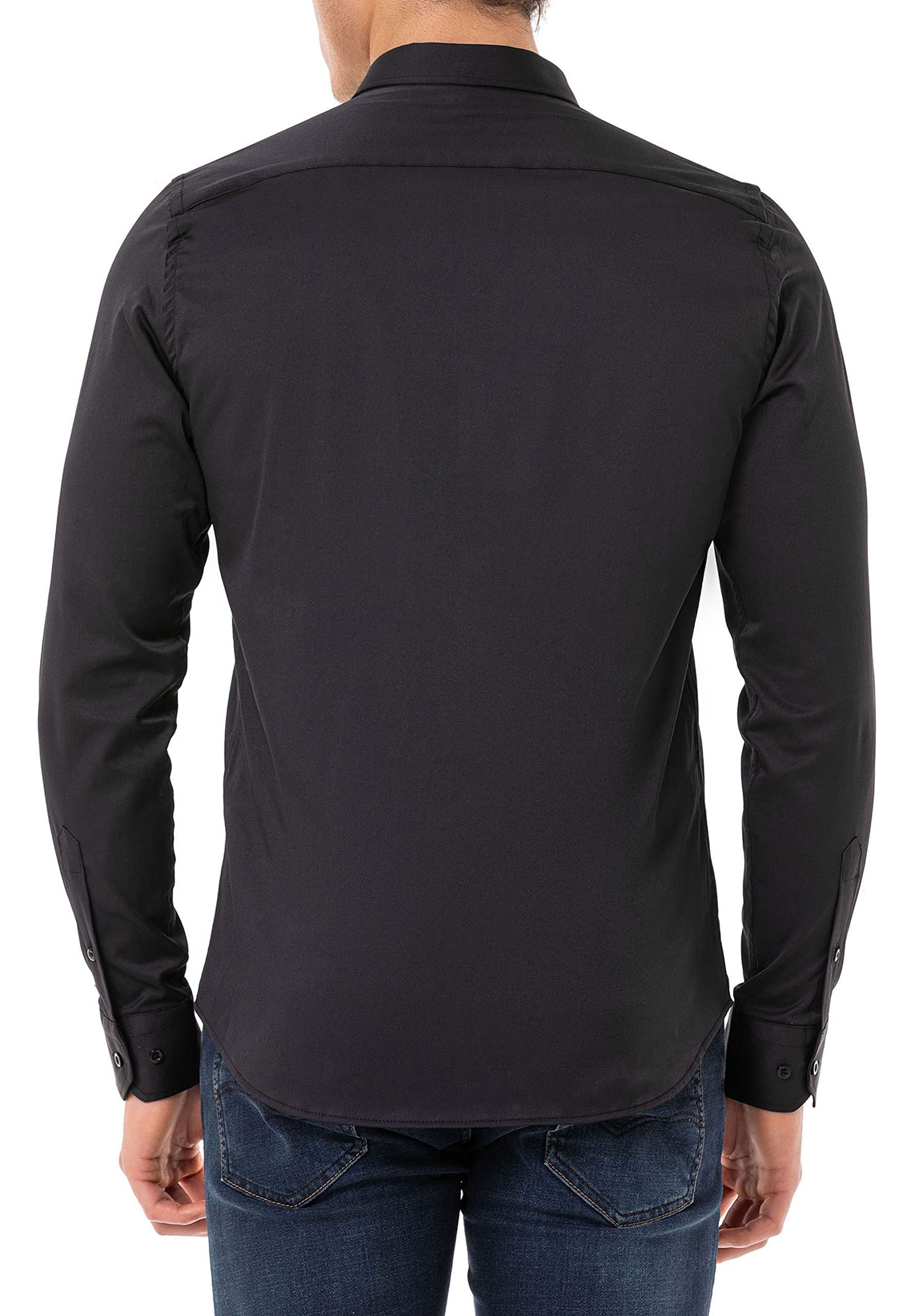redbridge-hemden-herren-hemd-langarm-basic-schwarz-l image 4