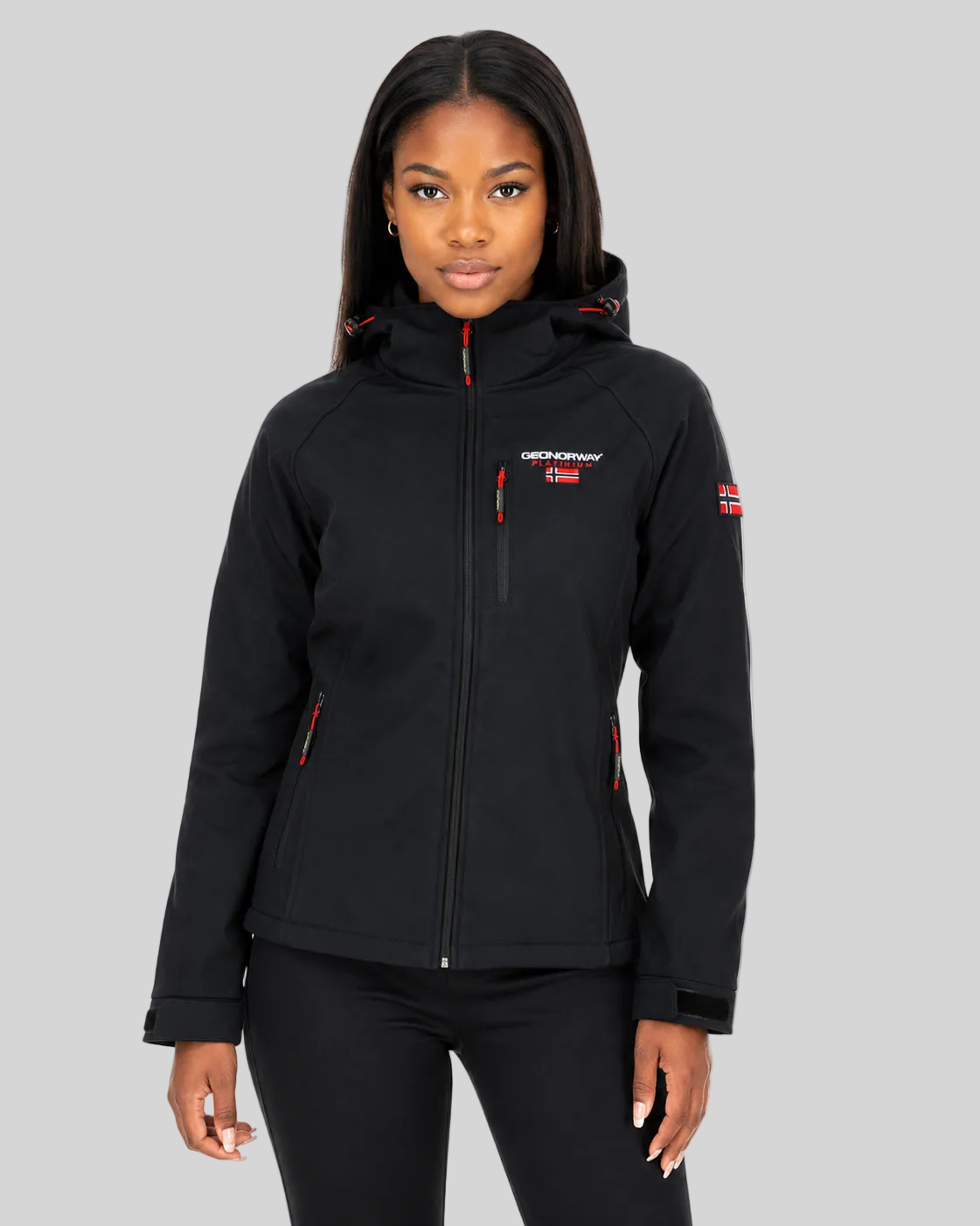 geographical-norway-tacer-damen-softshelljacke-mit-kapuze-schwarz-s image 1