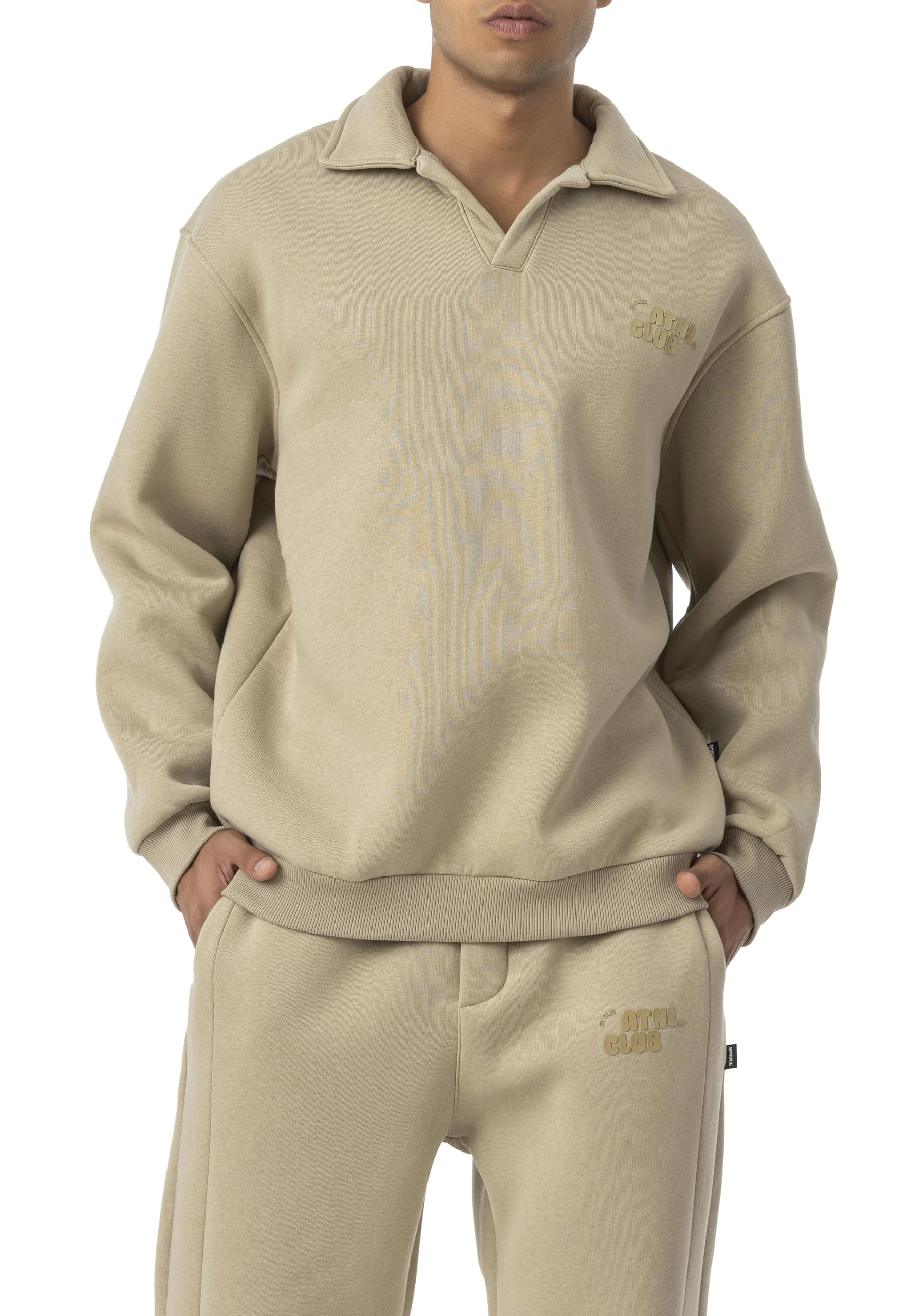 redbridge-sweat-set-polokragen-zweiteiler-oversized-beige image 4