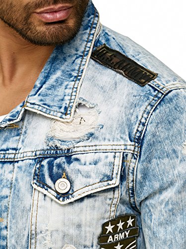 redbridge-jeansjacke-herren-denim-vintage-used-look-patches image 8
