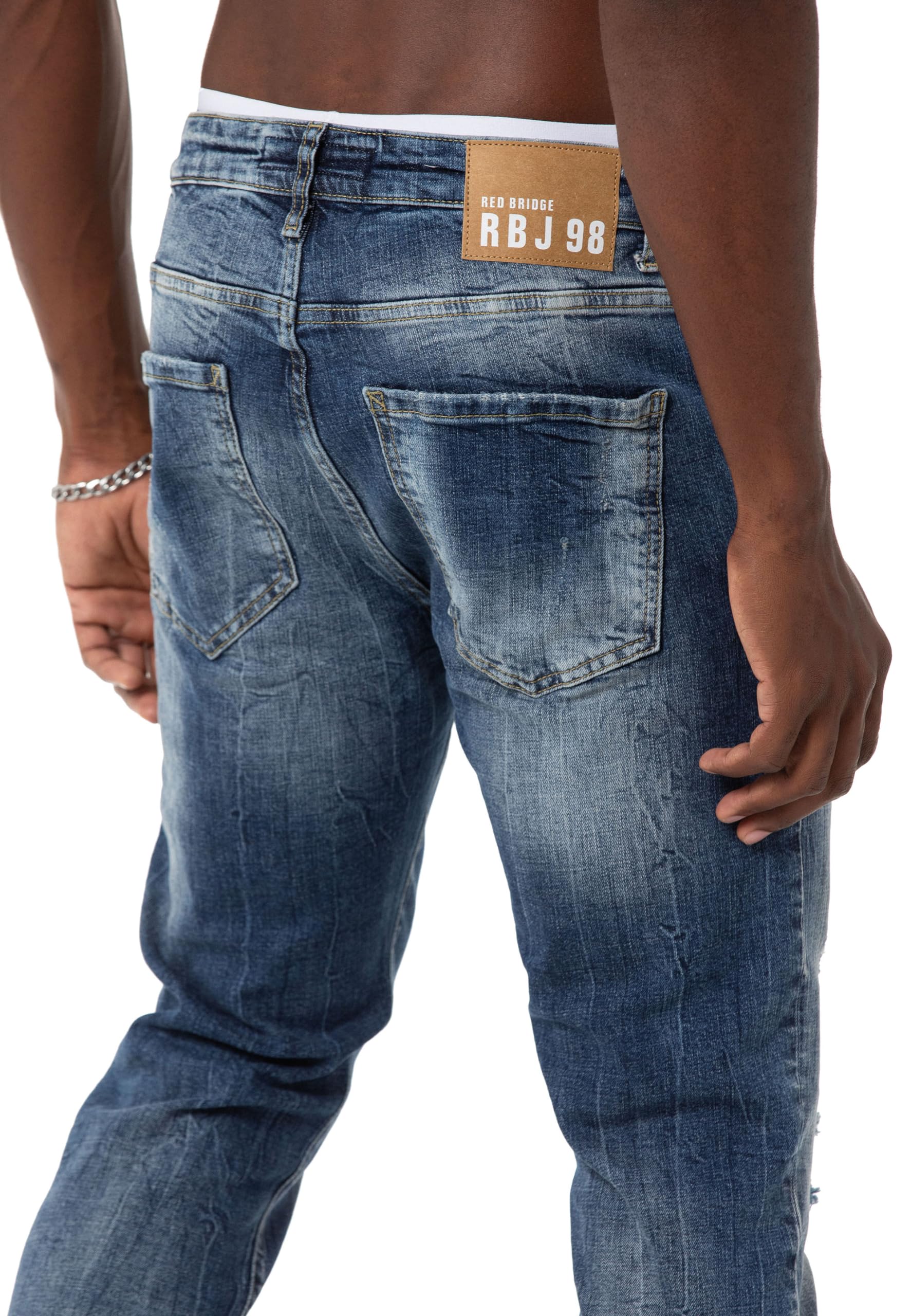 redbridge-m4323-jeans-herren-destroyed-look-blau image 5