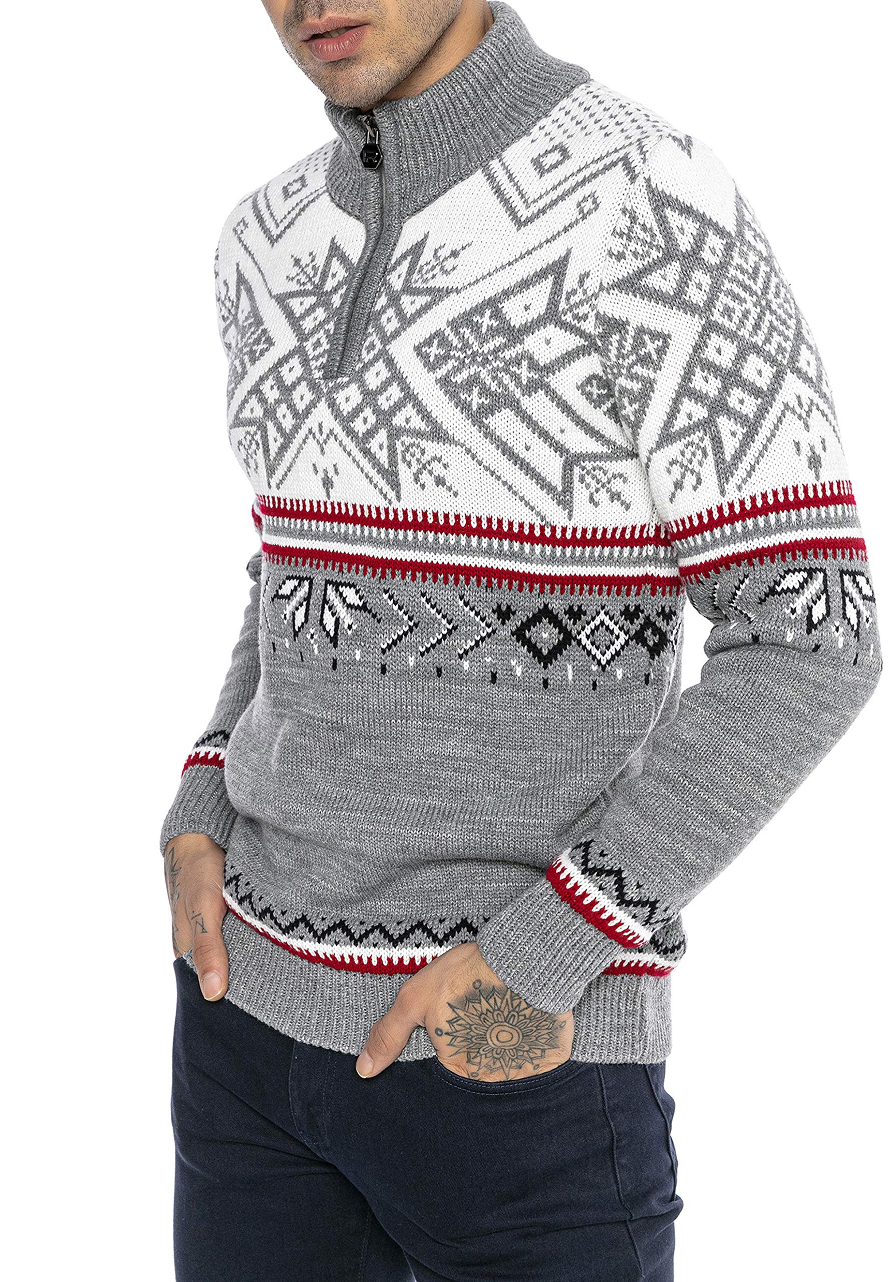 redbridge-pullover-norweger-strickpullover-stehkragen-herren image 4