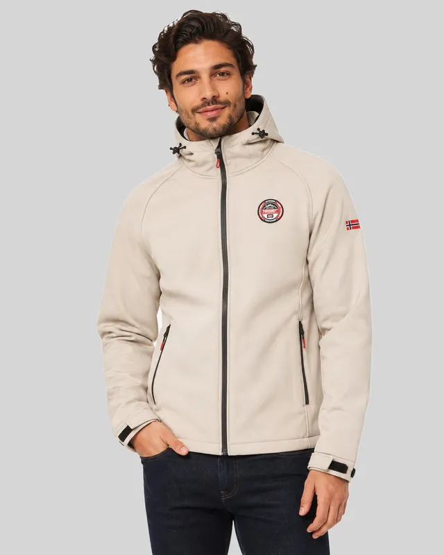 geographical-norway-tamigobadge-herren-softshelljacke-beige-wasserabweisend image 1