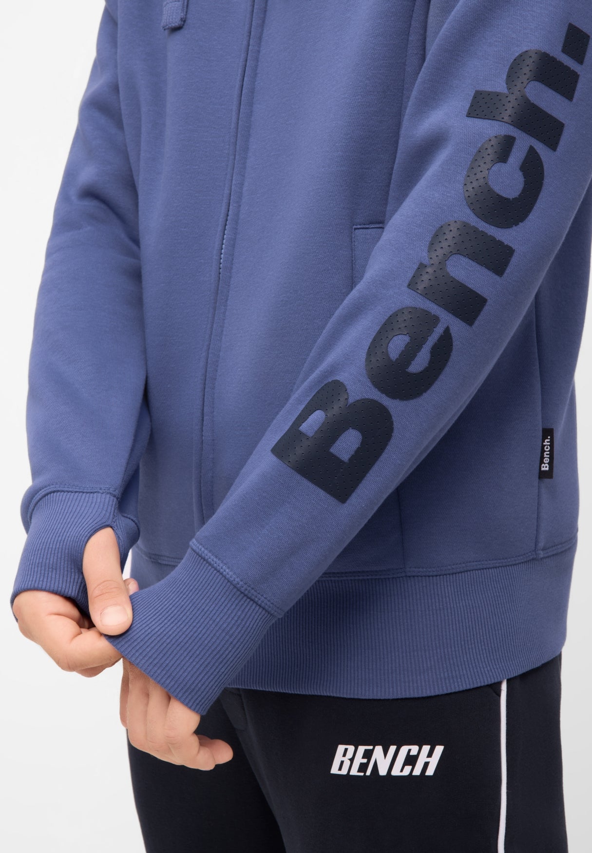 bench-maslow-zip-hoodie-herren-mid-blue-kapuze image 4