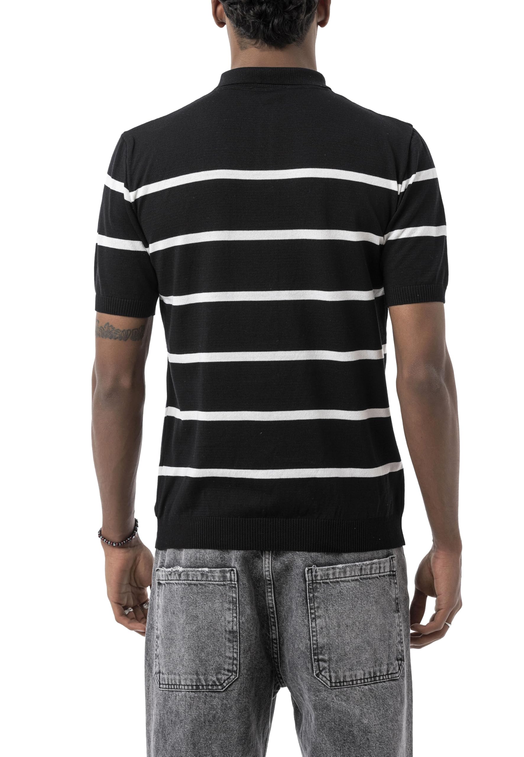 redbridge-by-tarz-cool-poloshirt-kordelstrick-streifen-kurzarm image 4