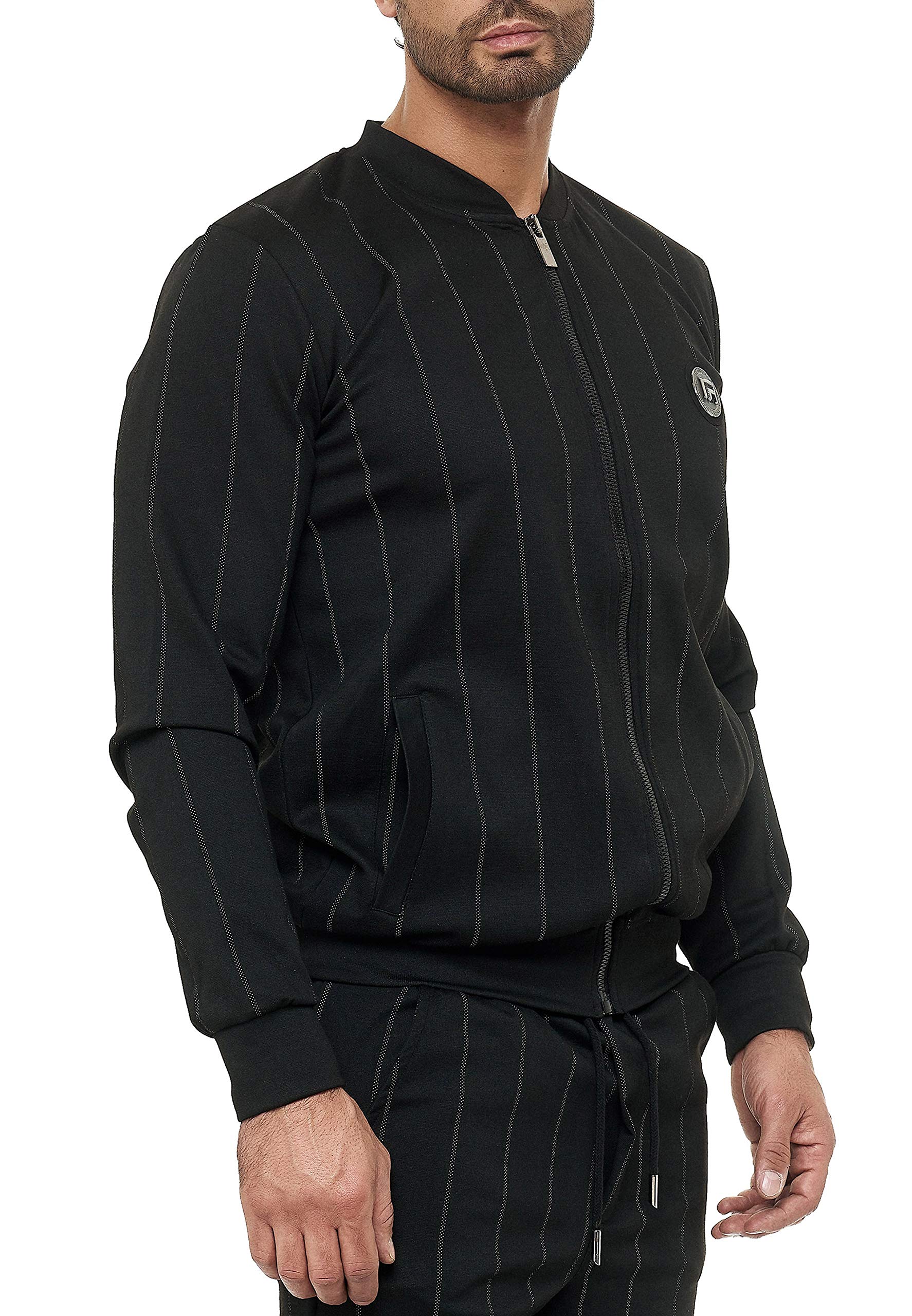 redbridge-sweat-jacke-herren-striped-reissverschluss-taschen image 3