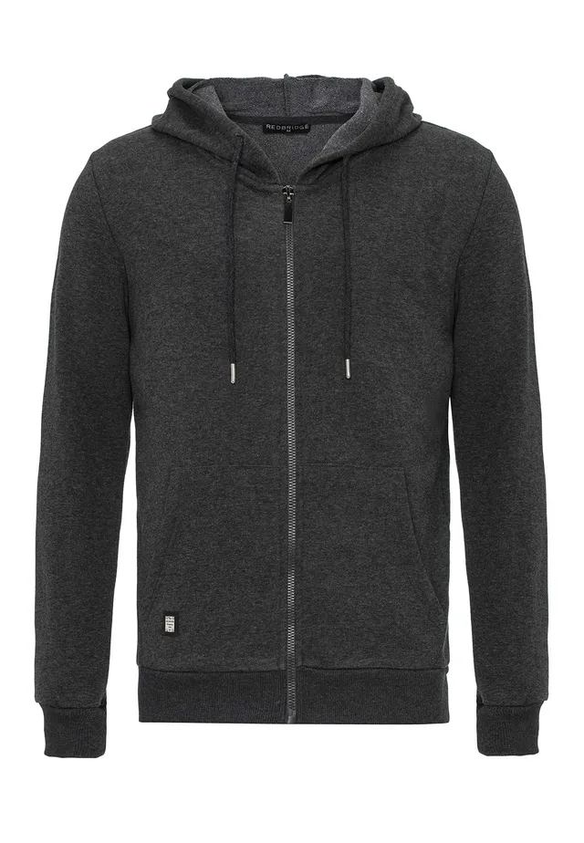 redbridge-cardigans-premium-basic-sweatjacke-herren-zip-hoodie-schwarz image 1