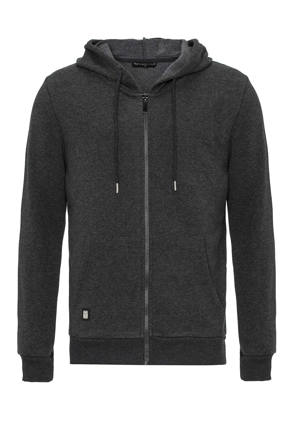 redbridge-cardigans-premium-basic-sweatjacke-herren-zip-hoodie-schwarz image 1