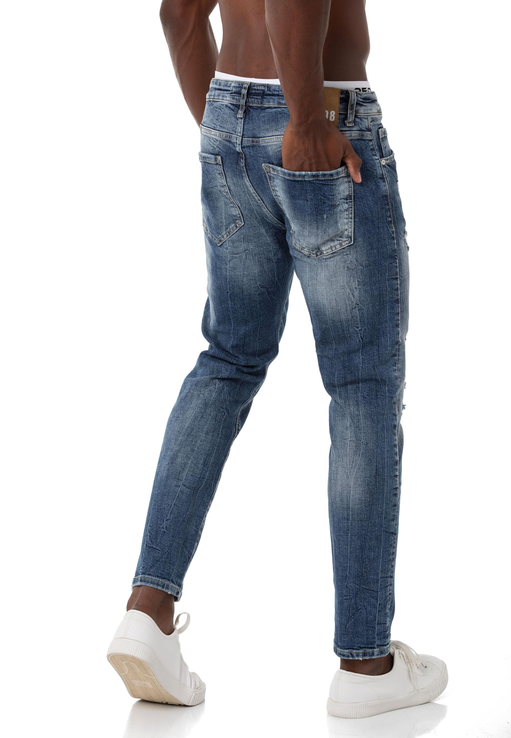 redbridge-m4323-jeans-herren-destroyed-look-blau image 3