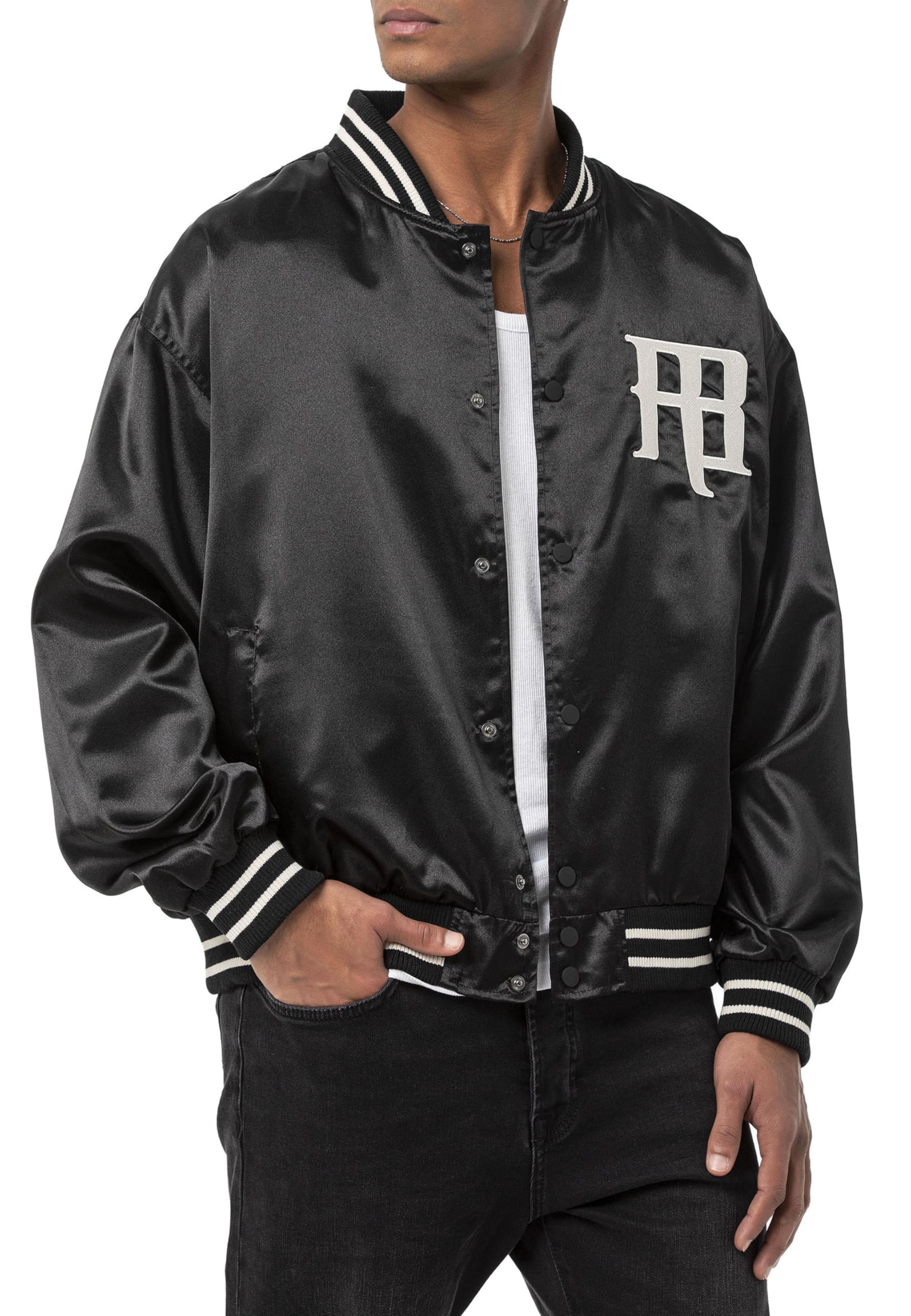 redbridge-collegejacke-satin-look-varsity-jacke-xl-stickerei image 1