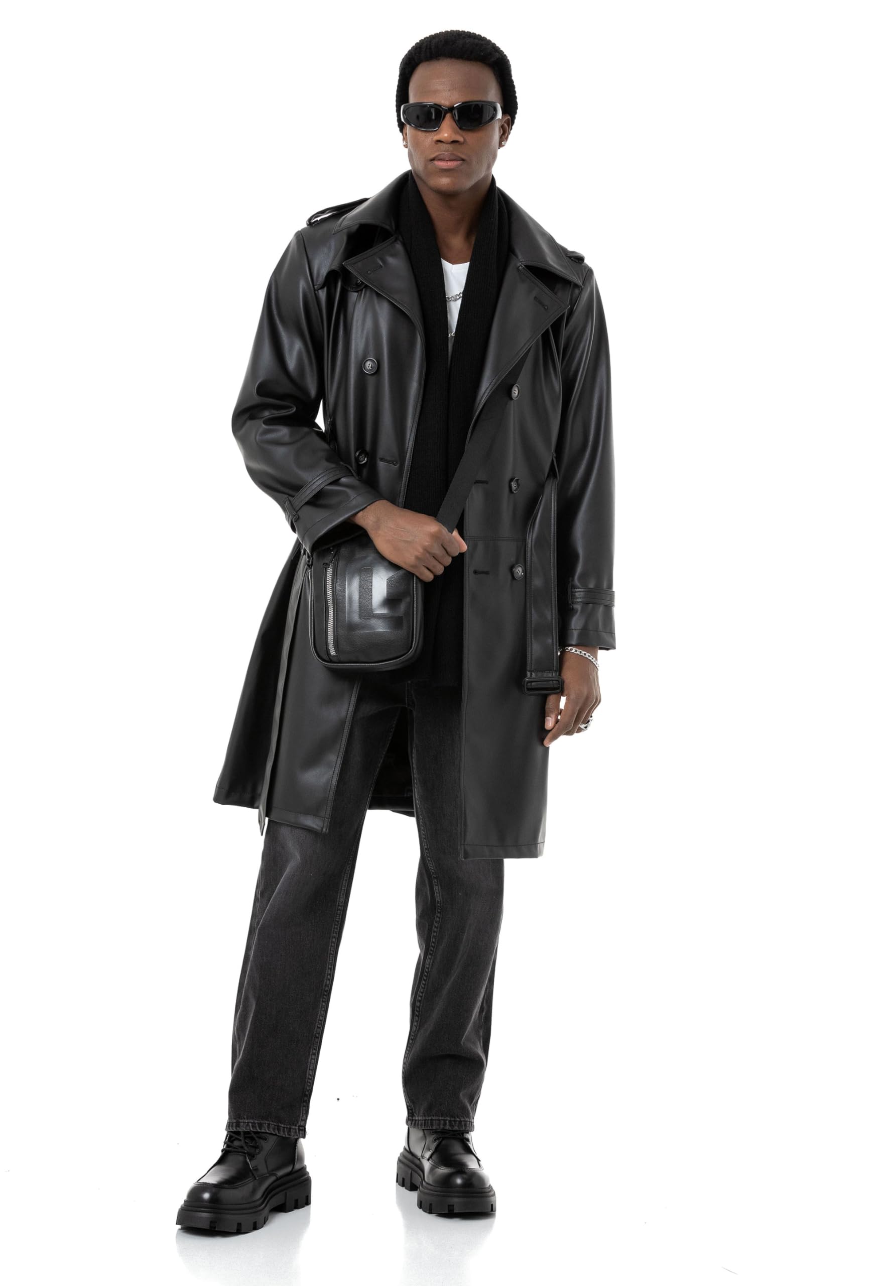 redbridge-oberbekleidung-kunstleder-mantel-urbanstyle-trenchcoat-lederjacke-m image 8