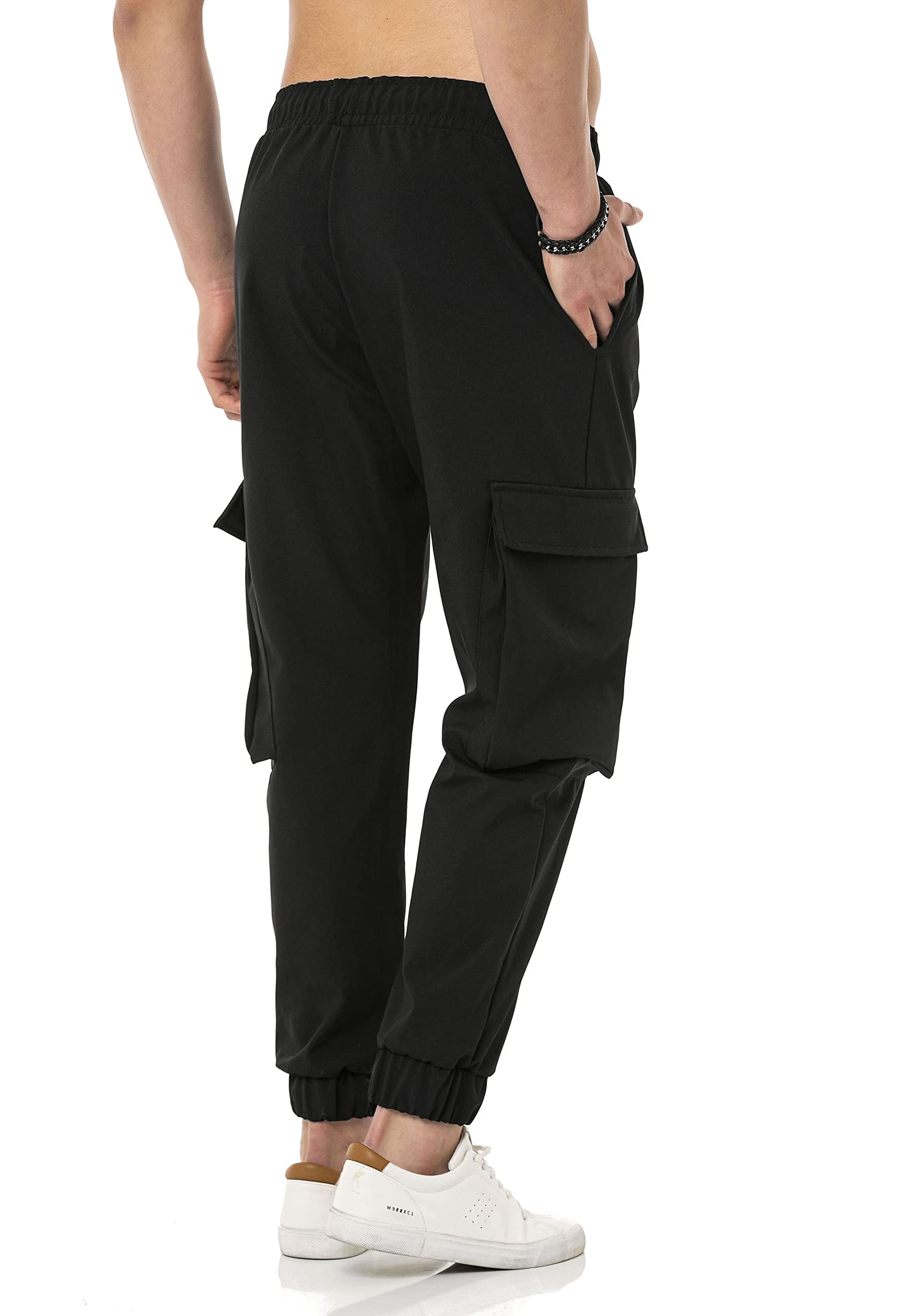 redbridge-cargo-jogger-jogginghose-herren-schwarz-l-mit-taschen image 3