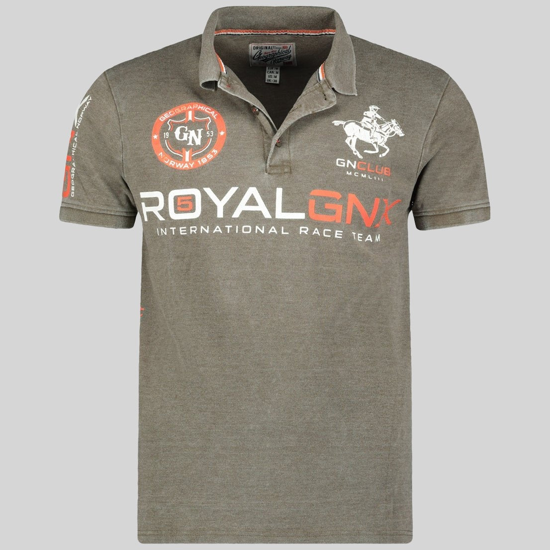 geographical-norway-krudo-herren-polo-khaki-print image 1