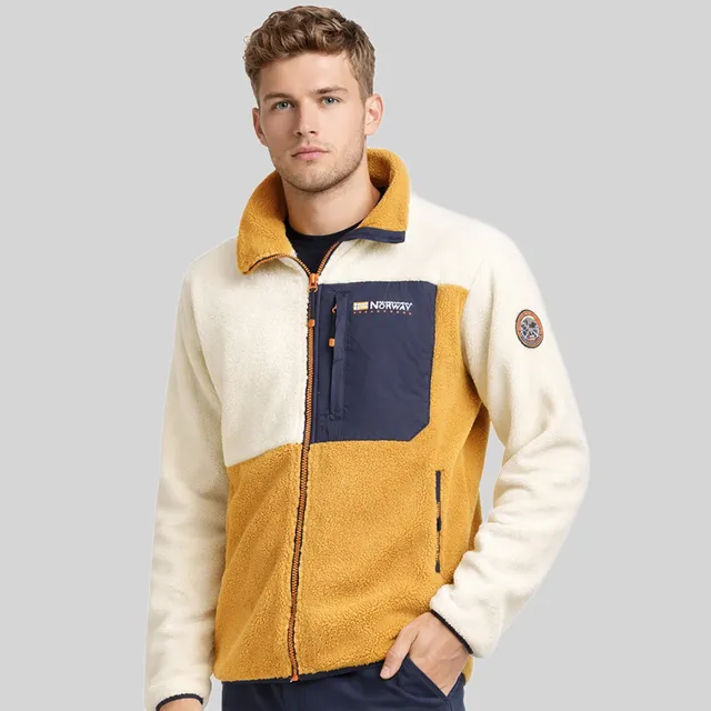 geographical-norway-tarley-herren-fleecejacke-ecru-rei-verschluss image 1